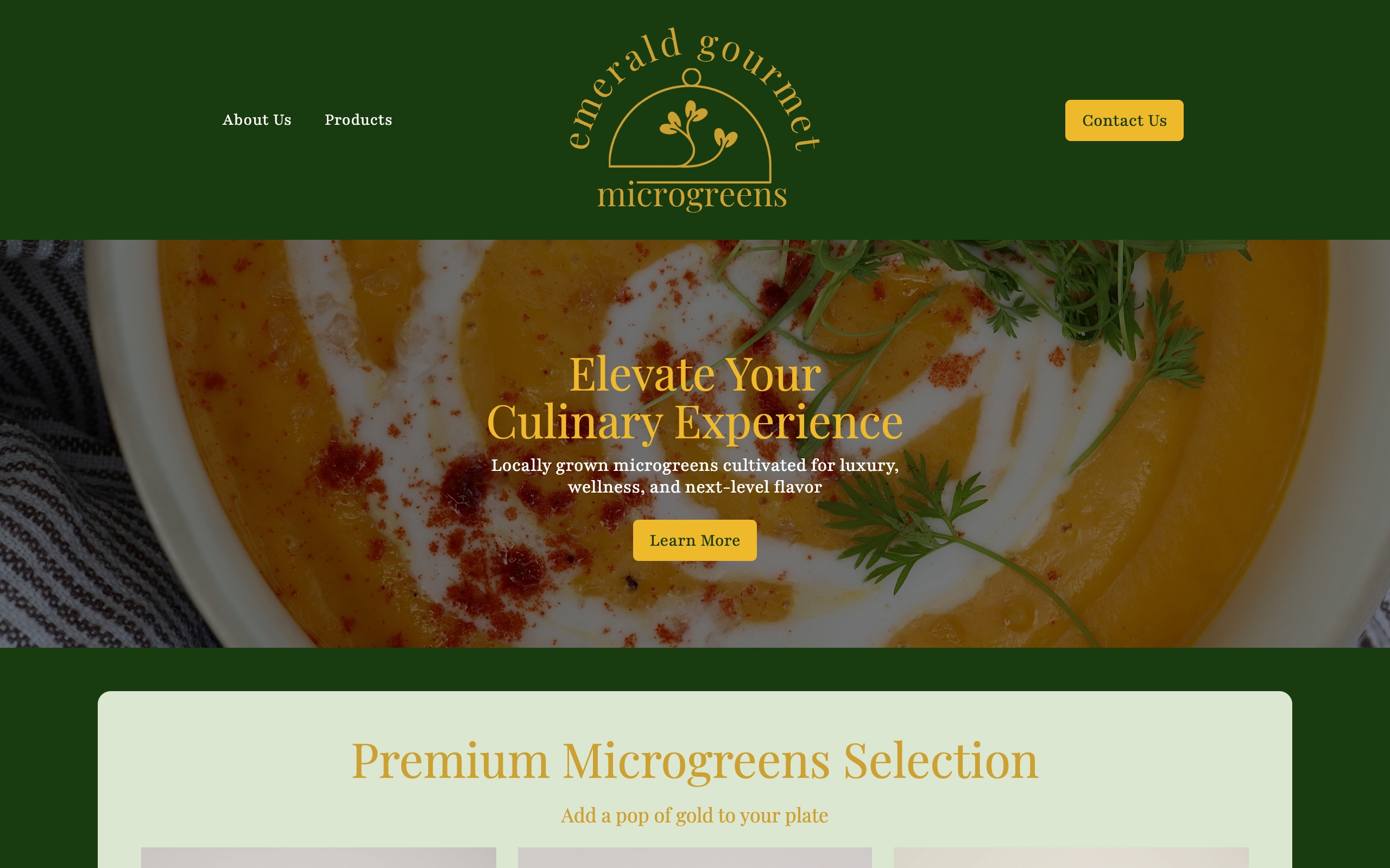 Emerald Gourmet project screenshot