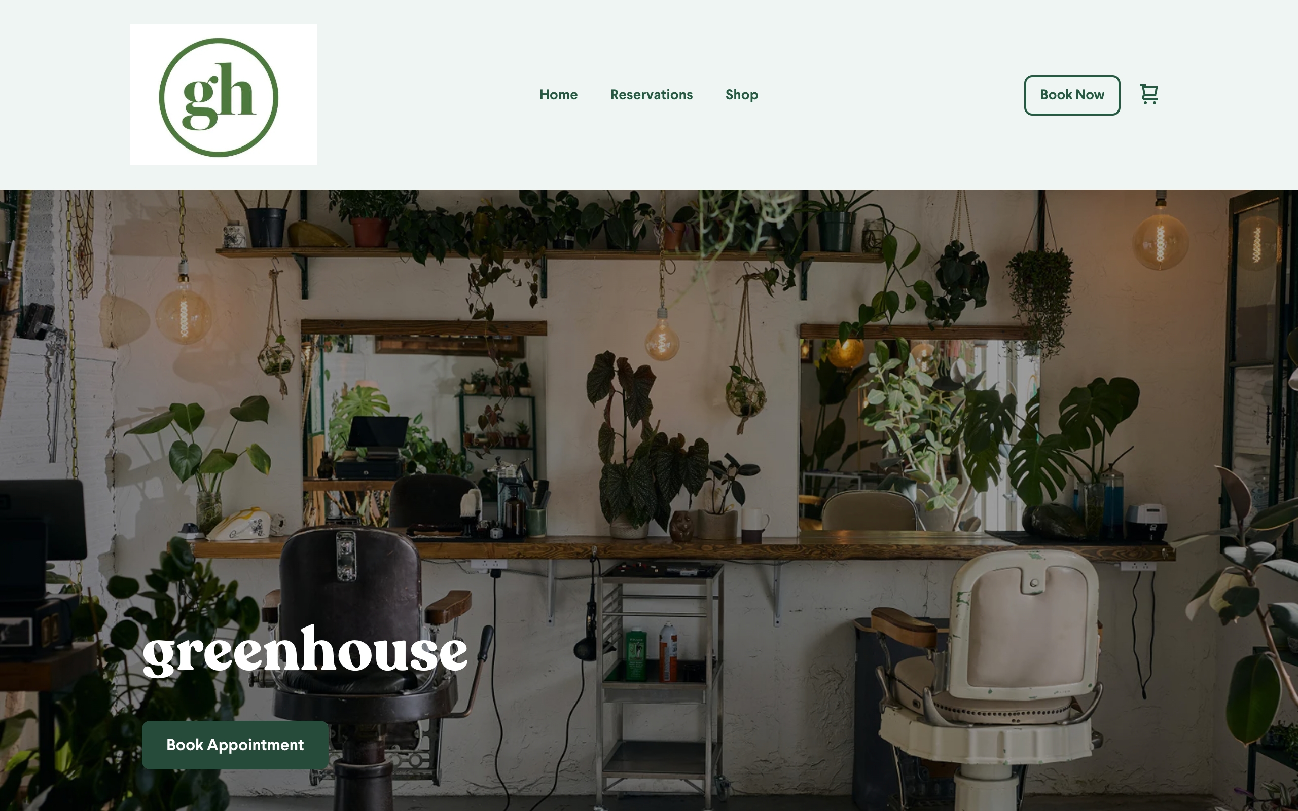 Greenhouse Barbershop project screenshot