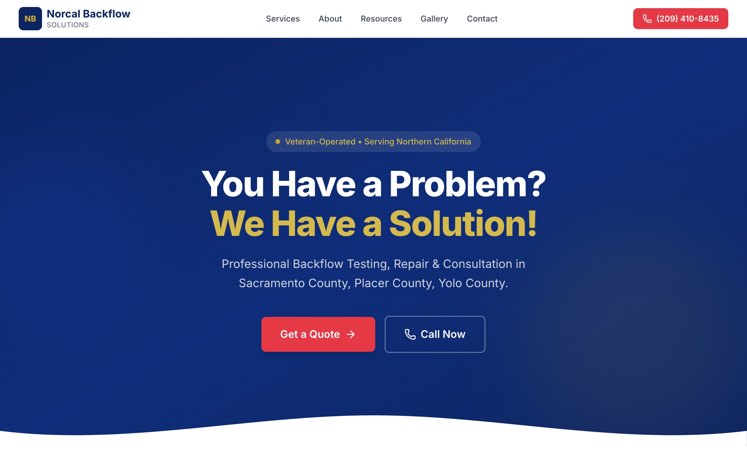 NorCal Backflow Solutions project screenshot